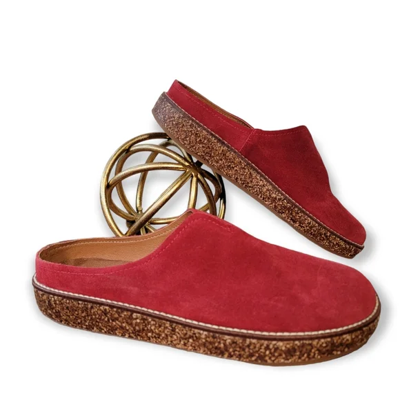 Lucky Brand | 12 Tamala Red Leather Clogs Mules Boho Comfy Casual - Picture 15 of 15